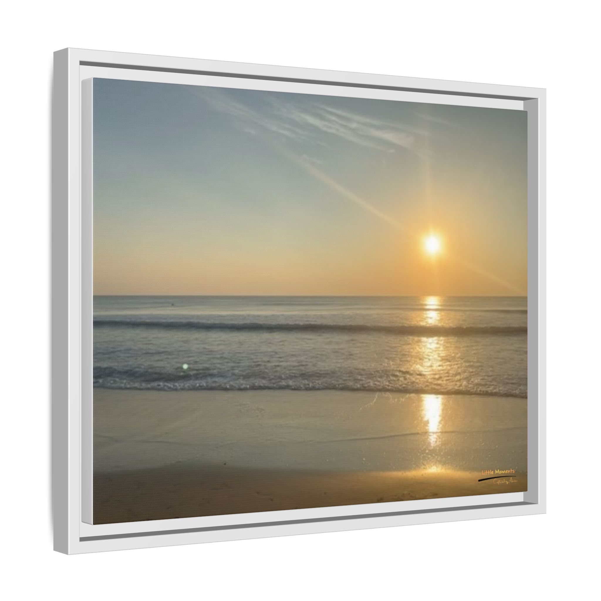 2951819592323819246_2048.jpeg Sunrise Over Ocean Matte Canvas Framed Wall Art — Serene Ocean Photography Print