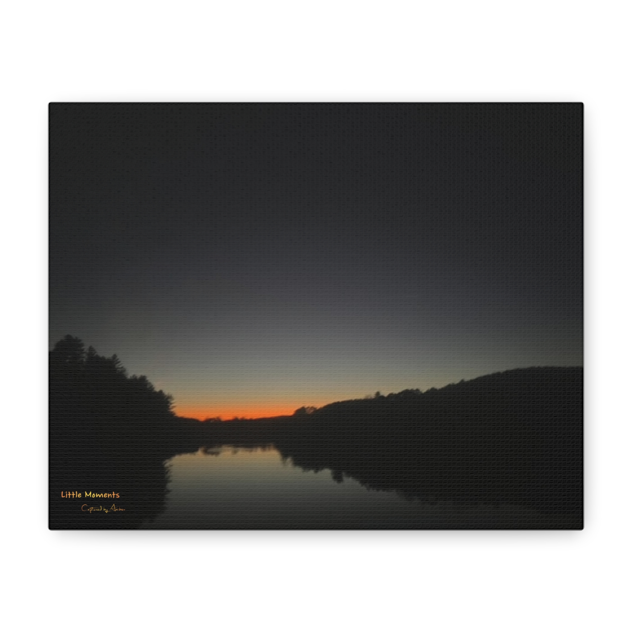 3070228067626905836_2048.jpeg Calm Lake sunset Matte Canvas Print — Tranquil Nature Wall Art