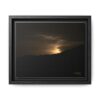 Moon Glow Ridge Framed Matte Canvas Print — moon Over Silhouette Landscape