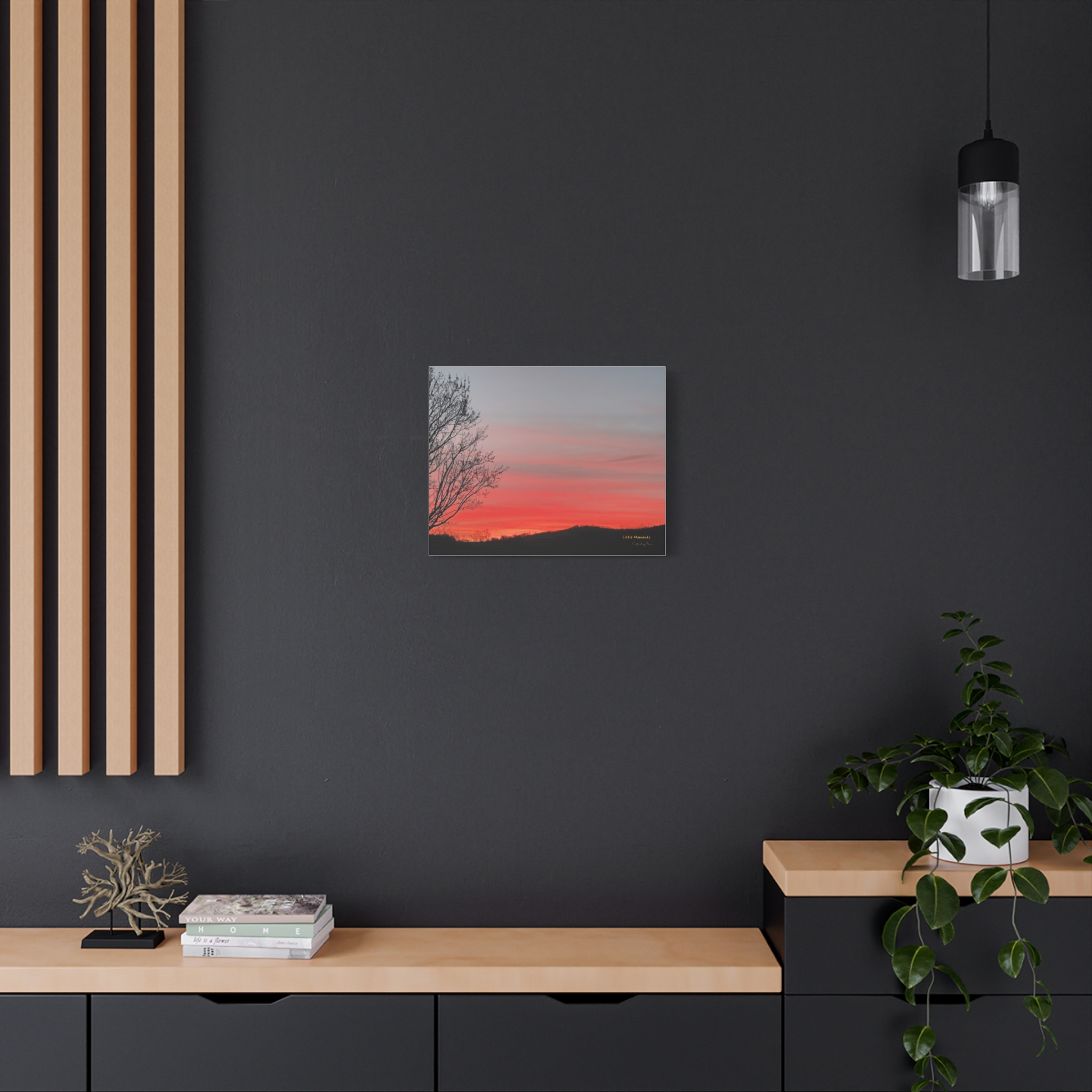 Appalachian Red Sky2 Canvas Print — 'Little Moments' Matte Stretched Wall Art