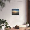 Father and Child Sunset Poster — Father & Child Matte Horizontal Wall Art