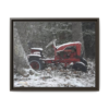 3536610037401096843_2048.jpeg Vintage Red Tractor in Snow — Framed Matte Canvas Wall Art