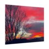 Vibrant Red Sky Poster — Vibrant Red Sky Landscape Wall Art (Rolled Poster)