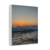 Crashing Waves Sunset Canvas Print — Matte Stretched Wall Art