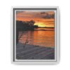 Evening Pier 2 Matte Canvas - Sunset Fishing Dock Wall Art