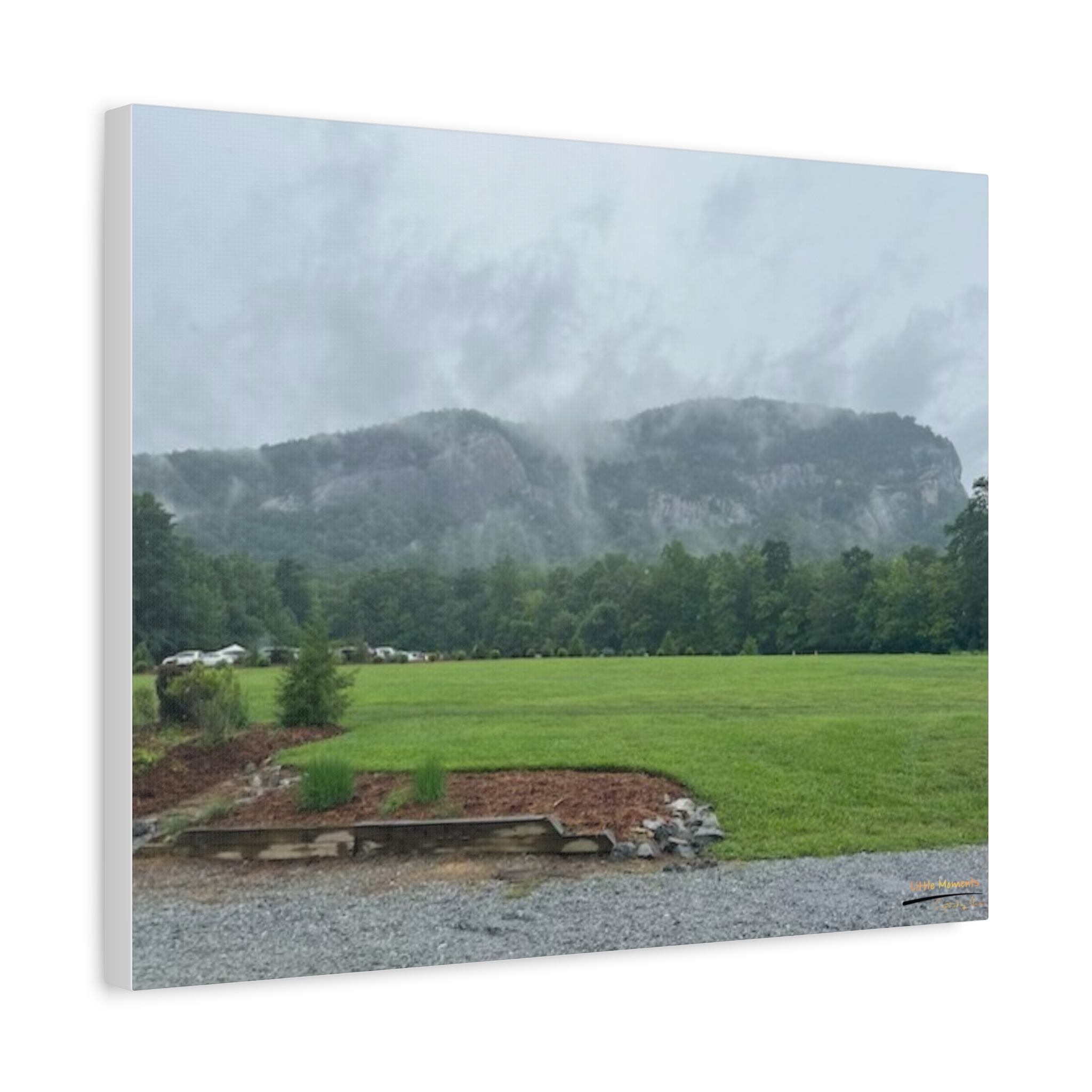 3702269261168408662_2048.jpeg Misty Mountain Landscape Canvas Print — Stretched Matte Wall Art