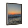 Crashing Waves Sunset Canvas Print — Framed Matte Beach Wall Art