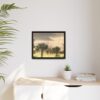 Palm Trees at Sunset Matte Framed Canvas Wall Art