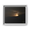 Moon Glow Ridge Framed Matte Canvas Print — moon Over Silhouette Landscape