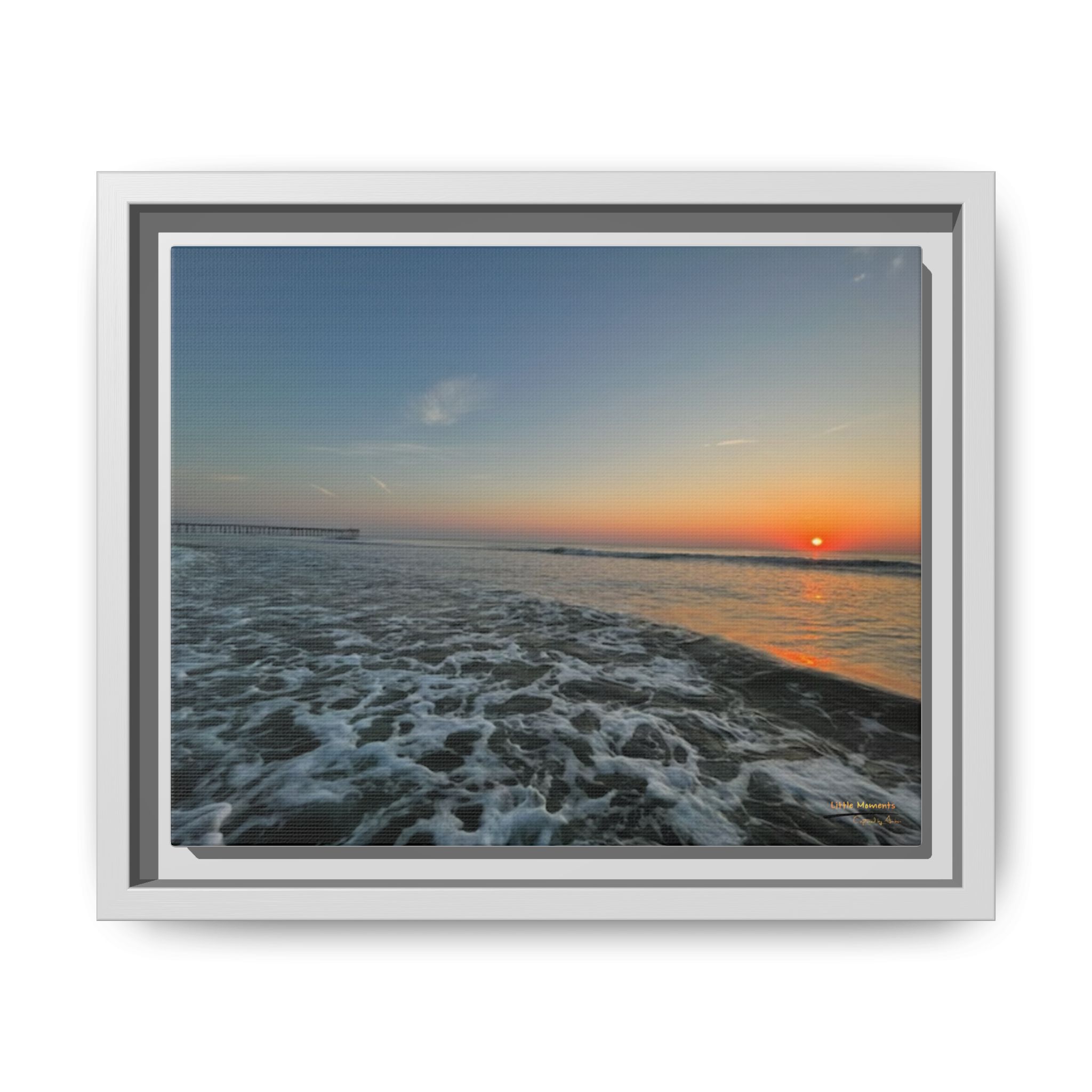 Rolling Sunset Waves Canvas Print — Ocean Waves Wall Art