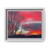 Vibrant Red Sky Framed Canvas Print — Vibrant Red Sky Wall Art