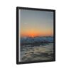 Crashing Waves Sunset Canvas Print — Framed Matte Beach Wall Art