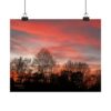 Appalachian Red Sky 1 Poster — Red Sky Landscape Wall Art