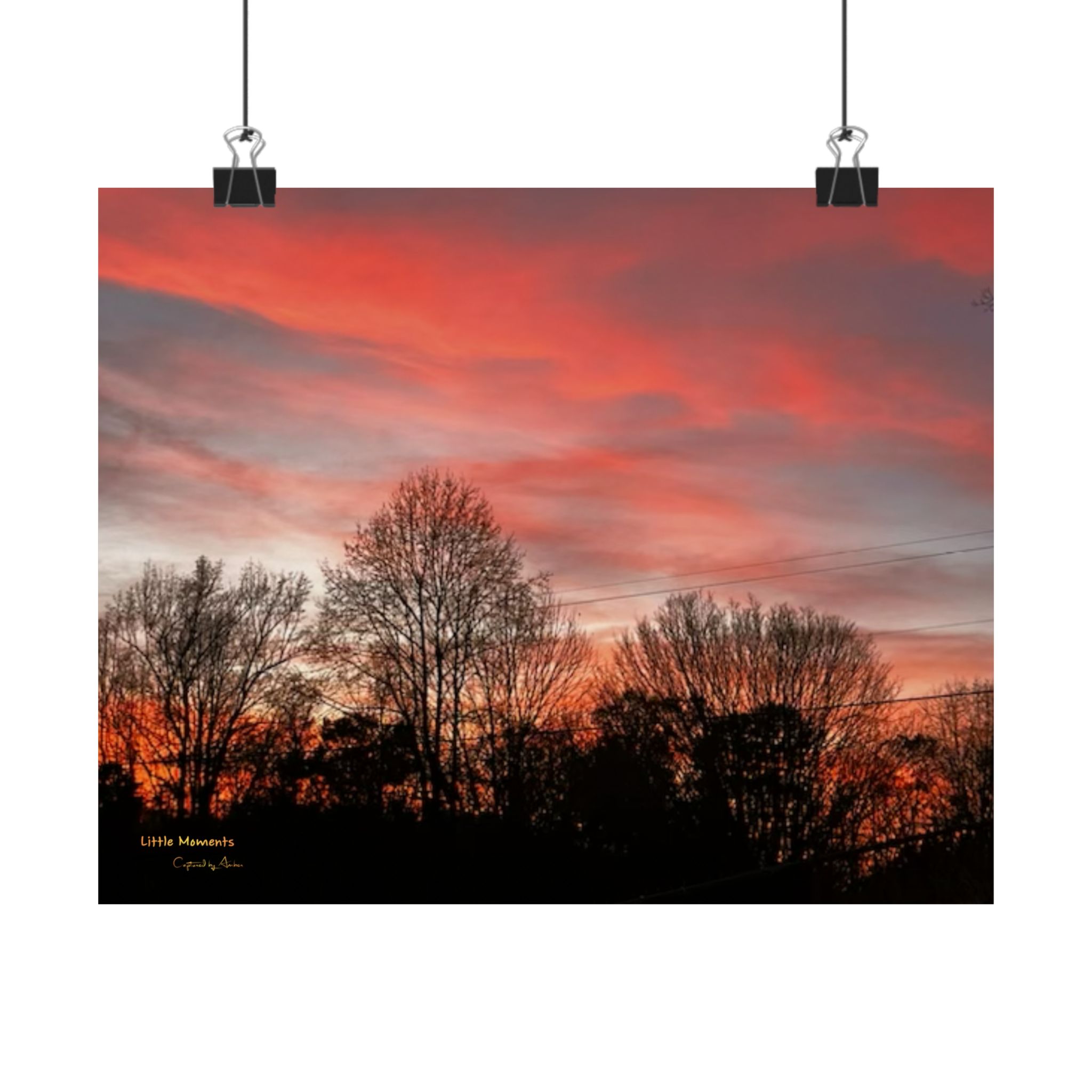 Appalachian Red Sky 1 Poster — Red Sky Landscape Wall Art