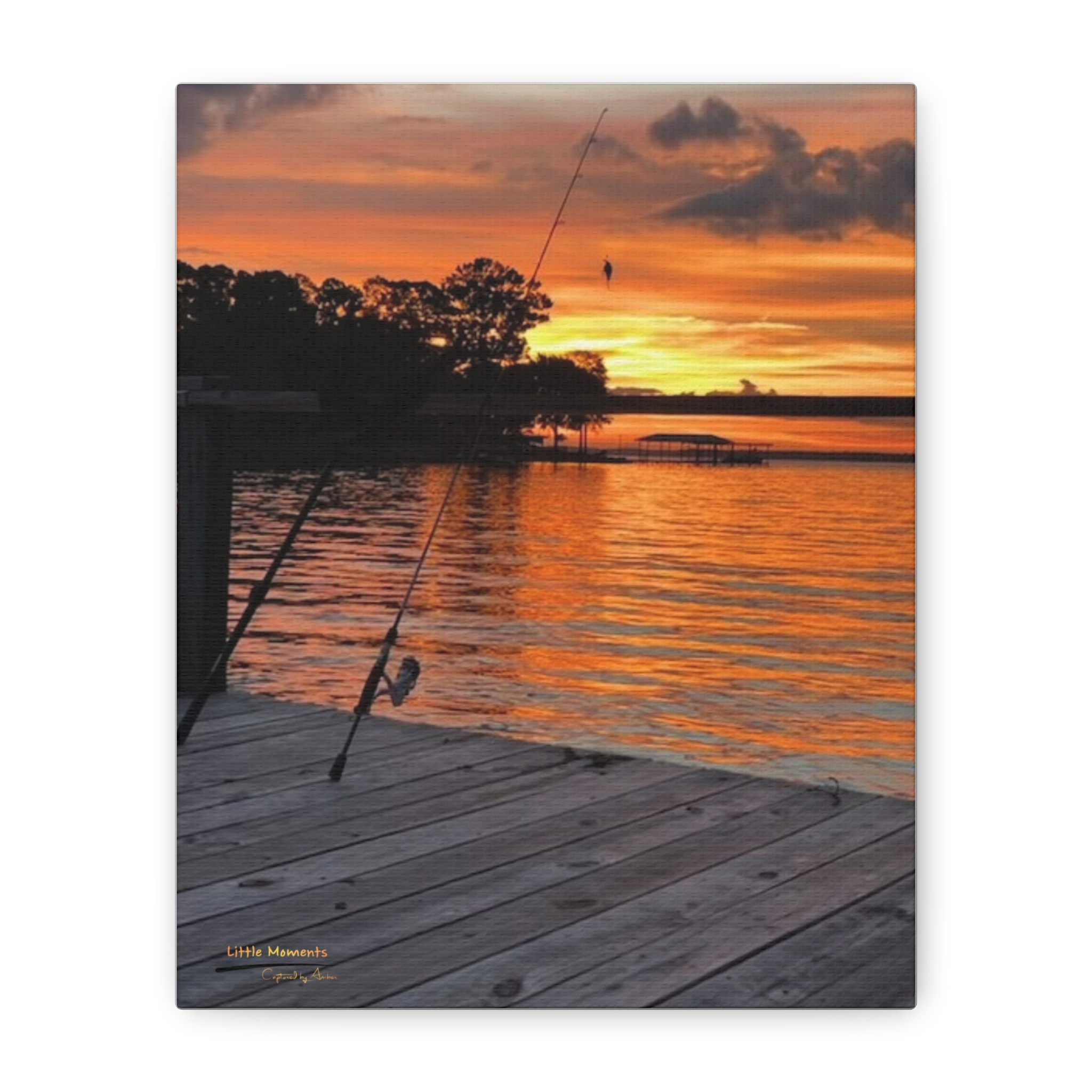 Evening Pier Canvas Wall Art — Matte Stretched Canvas
