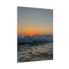 Crashing Waves Sunset Poster — Rolled Beach Wall Art