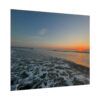 Rolling Sunset Waves Rolled Poster — Ocean Beach Sunset Wall Art