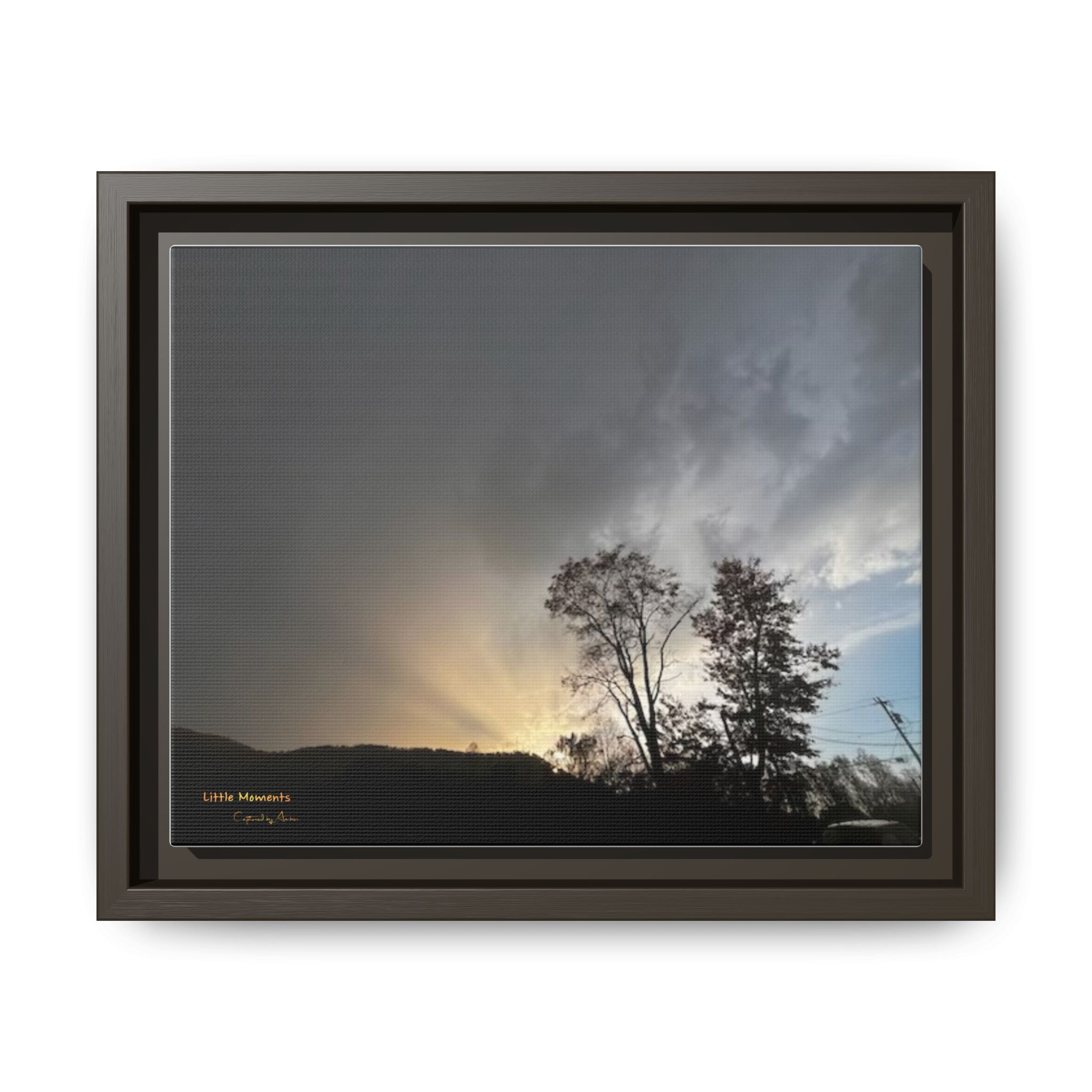 Sunset Storm Framed Matte Canvas Wall Art