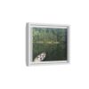 Canoe at Dawn Matte Canvas Print — Serene Forest Reflection Wall Art