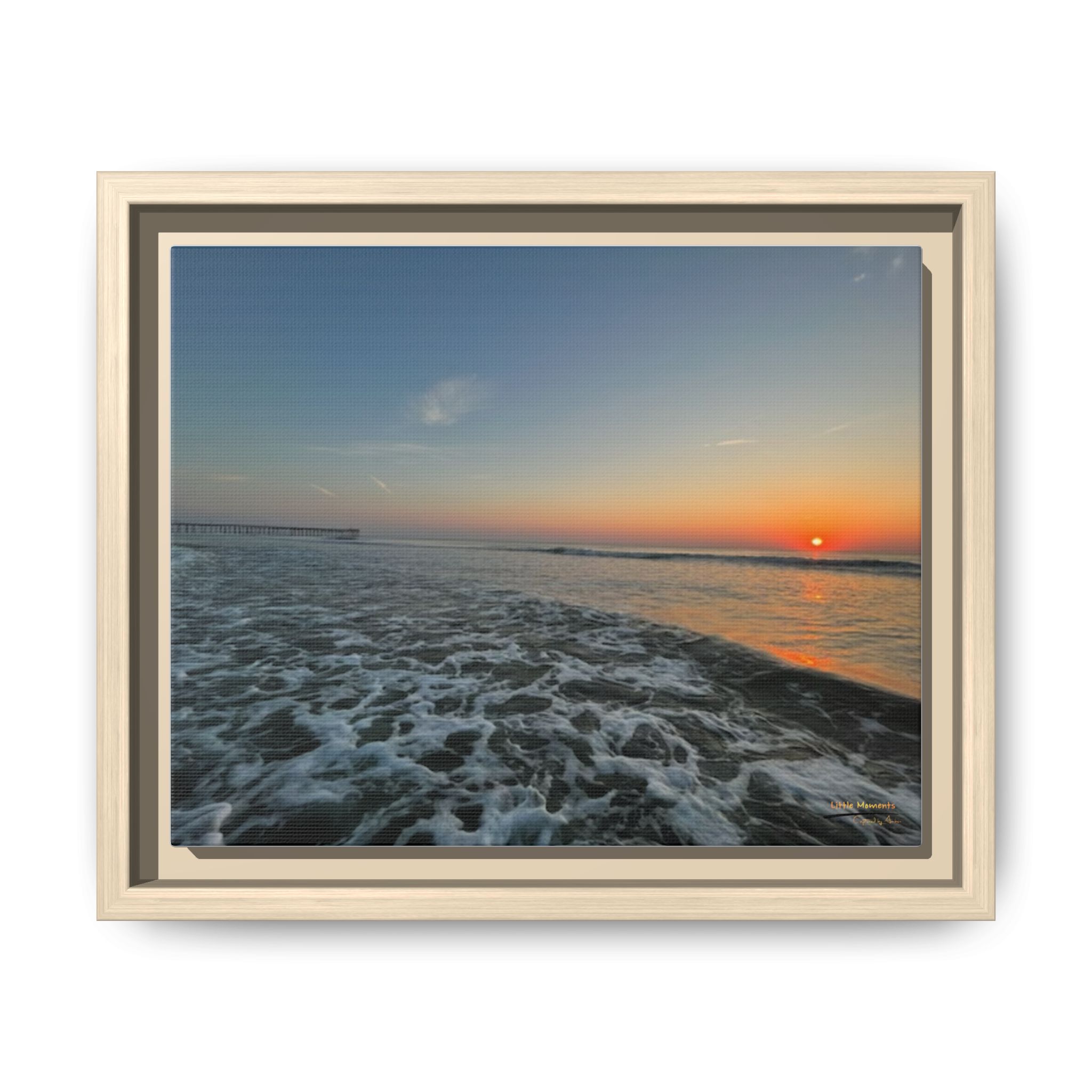 Rolling Sunset Waves Canvas Print — Ocean Waves Wall Art
