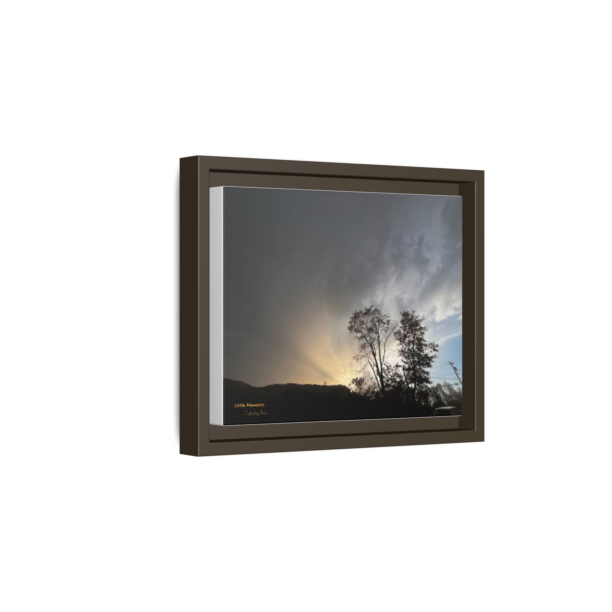 Sunset Storm Framed Matte Canvas Wall Art