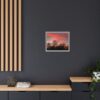 Appalachian Red Sky1 Canvas Print — Framed Sunset Silhouette Wall Art