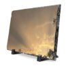 Passing Storm Slate Desk Plaque — Golden Clouds Photograph