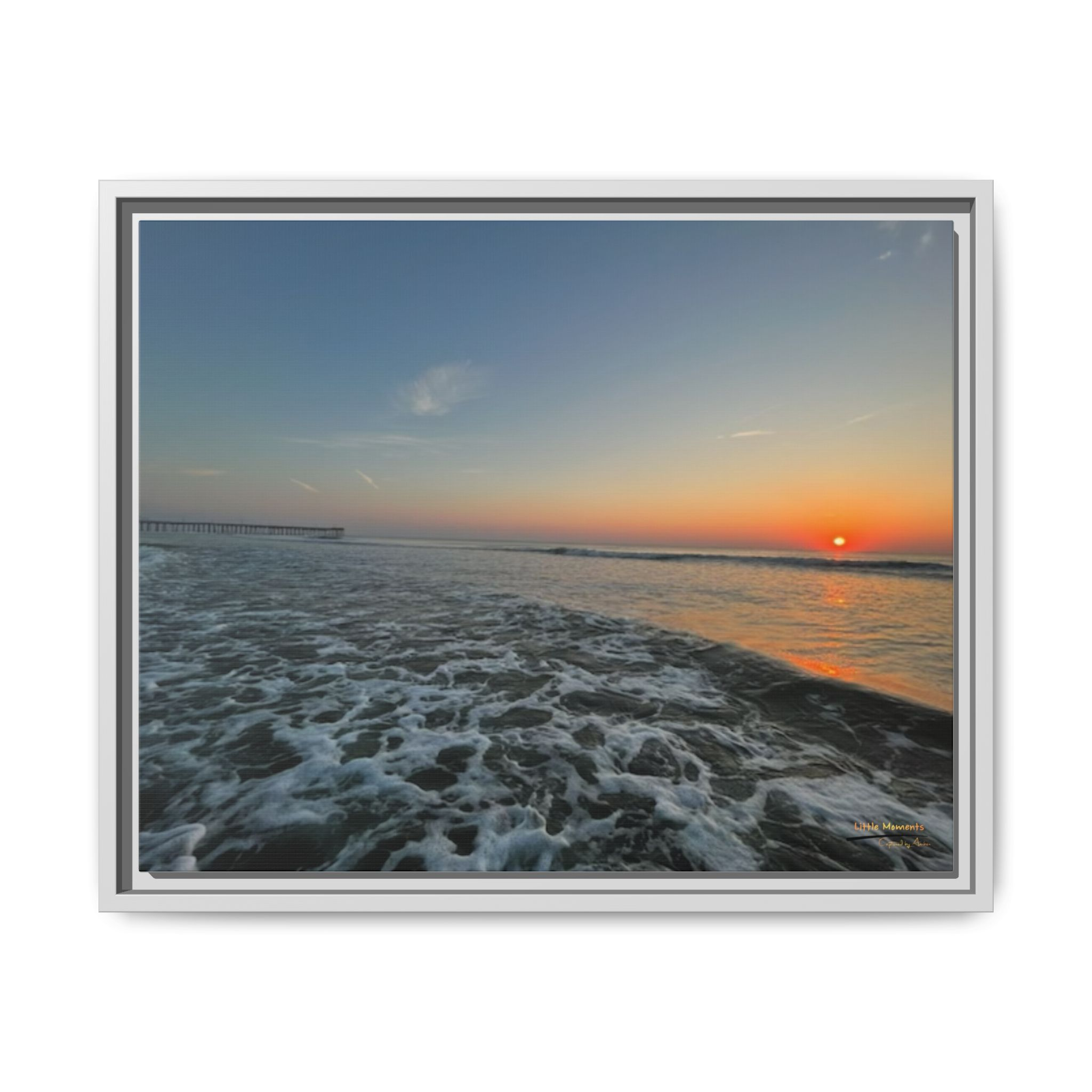 Rolling Sunset Waves Canvas Print — Ocean Waves Wall Art