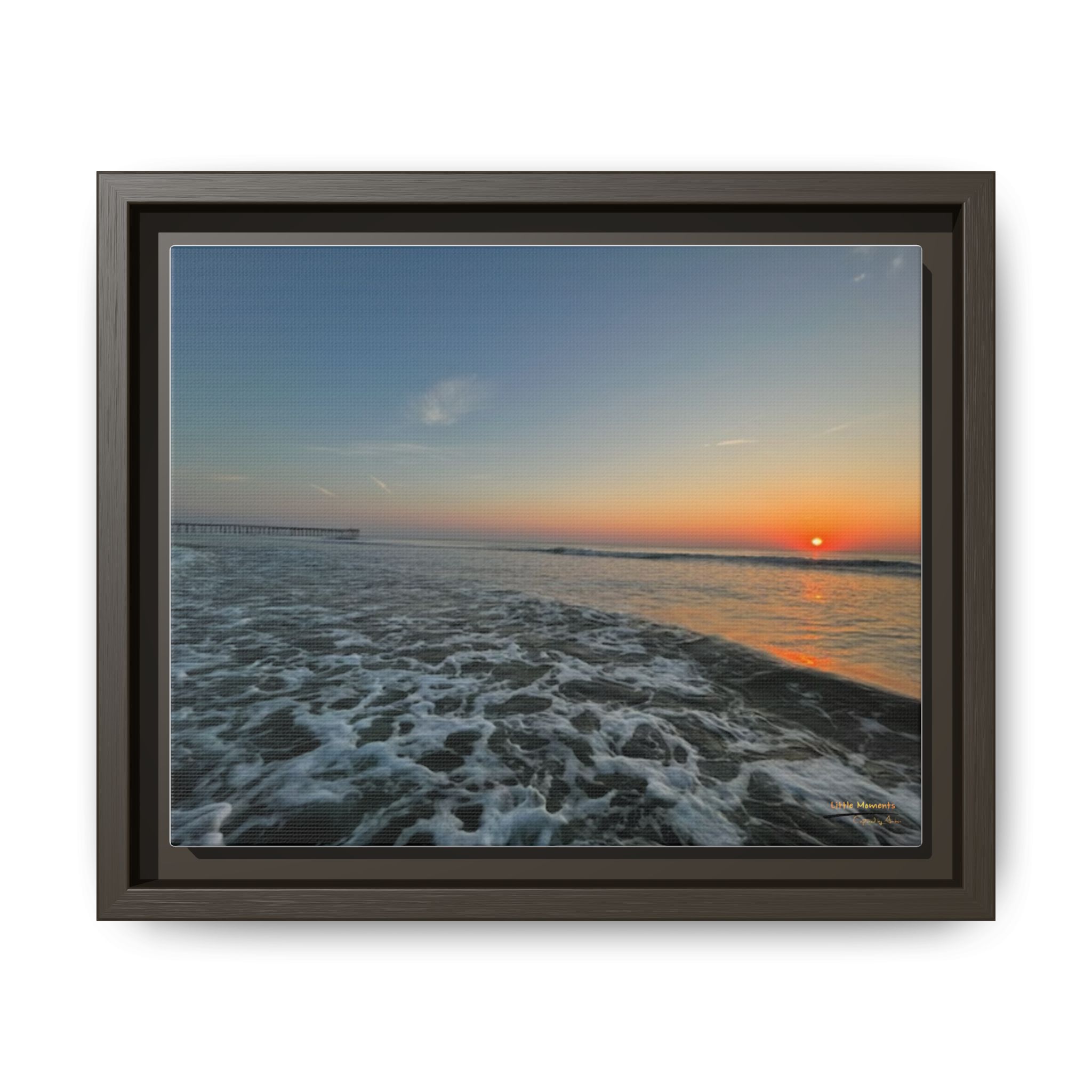 Rolling Sunset Waves Canvas Print — Ocean Waves Wall Art