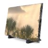 Palm Trees at Dusk Slate Desk Plaque — Tropical Sunset Photo Accent