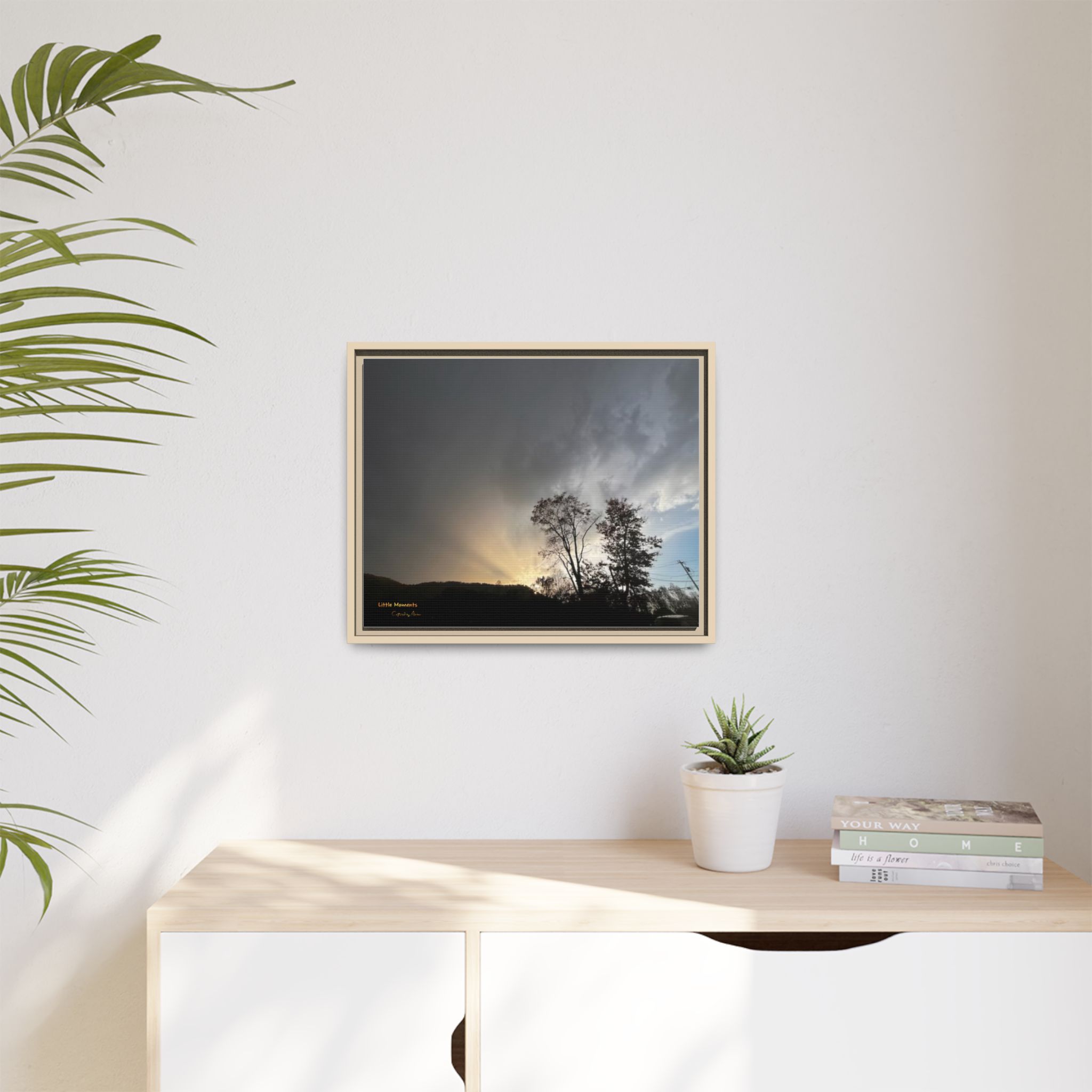Sunset Storm Framed Matte Canvas Wall Art