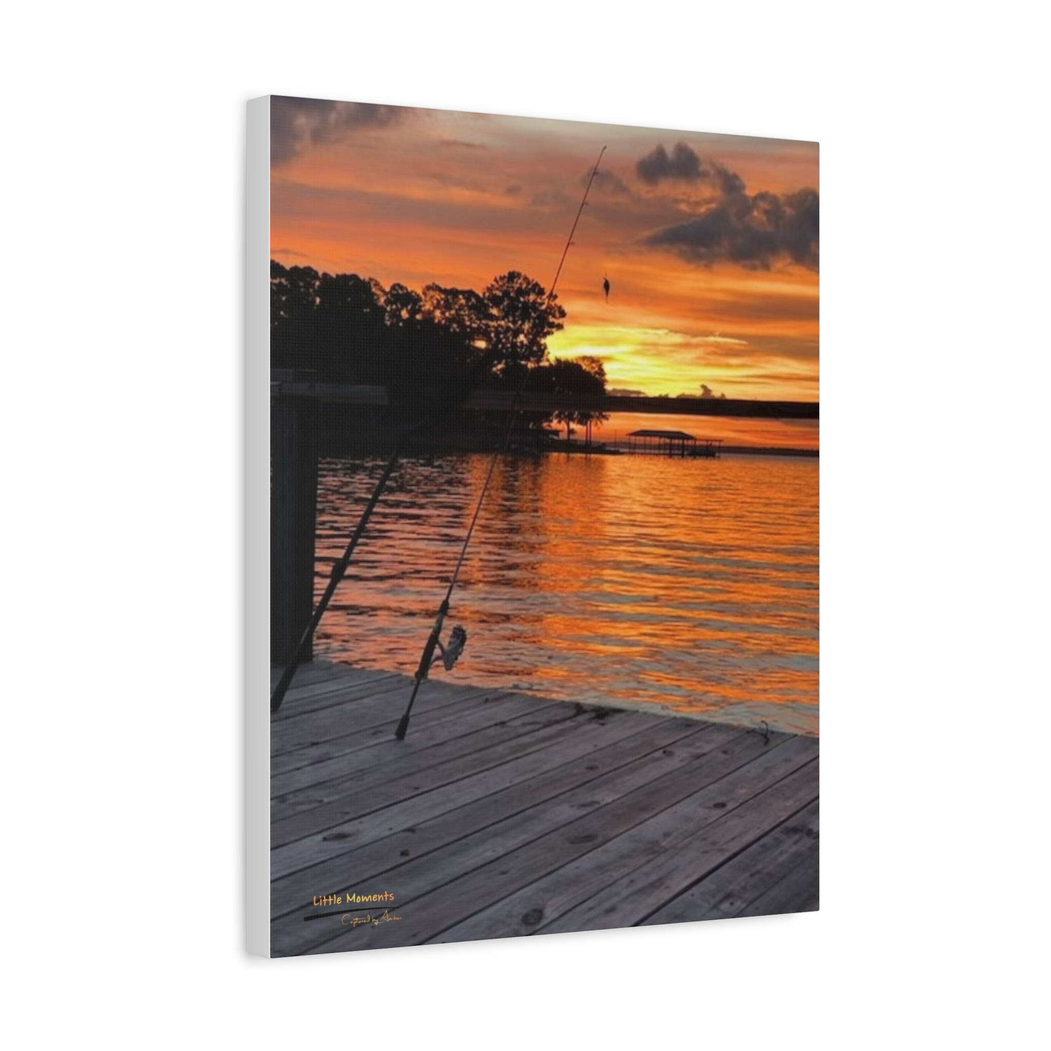 Evening Pier Canvas Wall Art — Matte Stretched Canvas