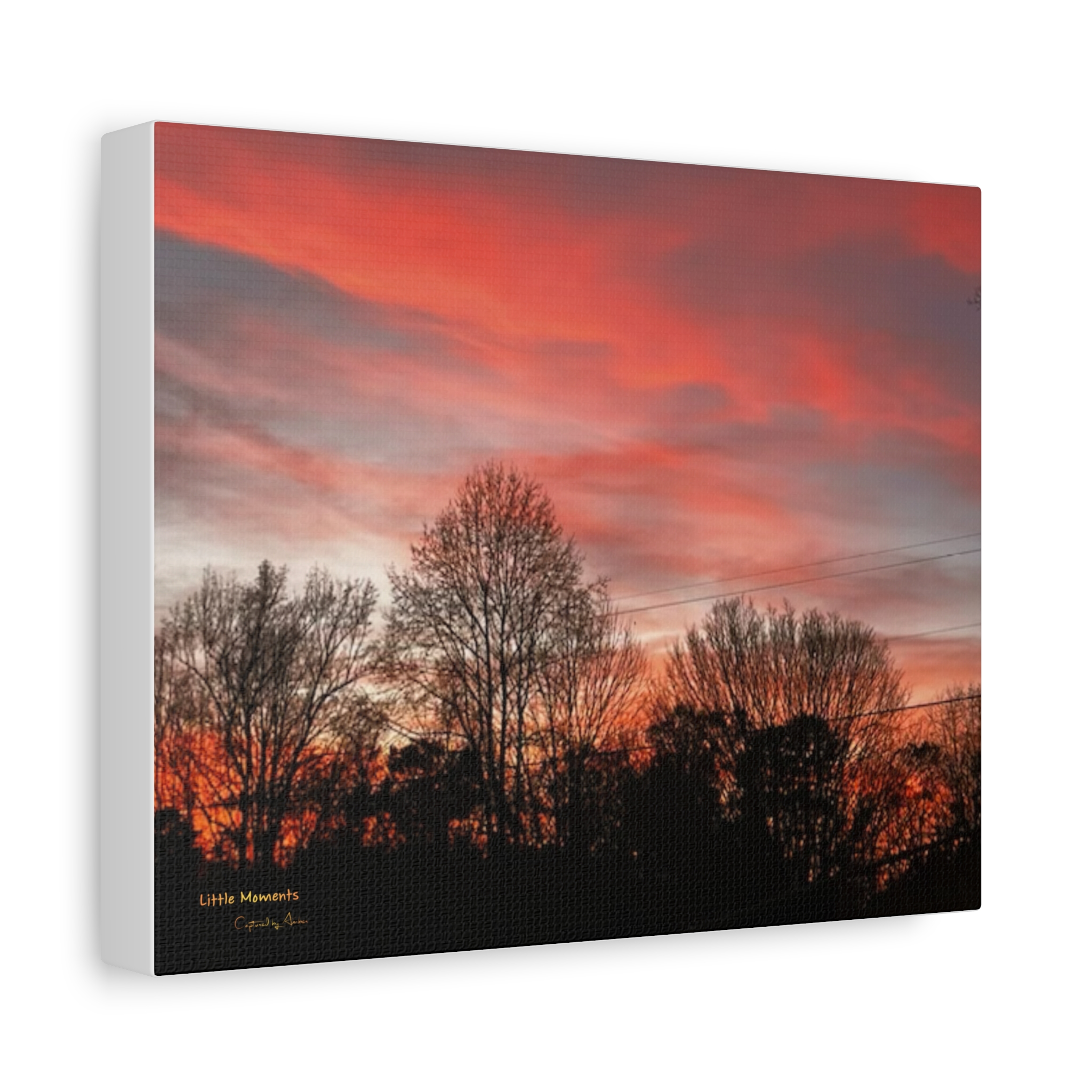 Appalachian Red Sky1 Canvas Print – Red Sky, Matte Stretched Wall Art