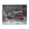 6953655433738423903_2048.jpeg Vintage Red Tractor Canvas Print — Rustic Snowy Farm Wall Art