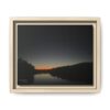 Calm Lake Sunset Matte Canvas Framed Print — Tranquil Nature Wall Art