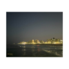 City Lights at Night Series2 Matte Horizontal Poster — Oceanfront Night Skyline Print (‘Lifeguard Memories’ Text)