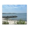 Seaside Jetti Beach Canvas Print — Seaside Harbor Matte Wall Art
