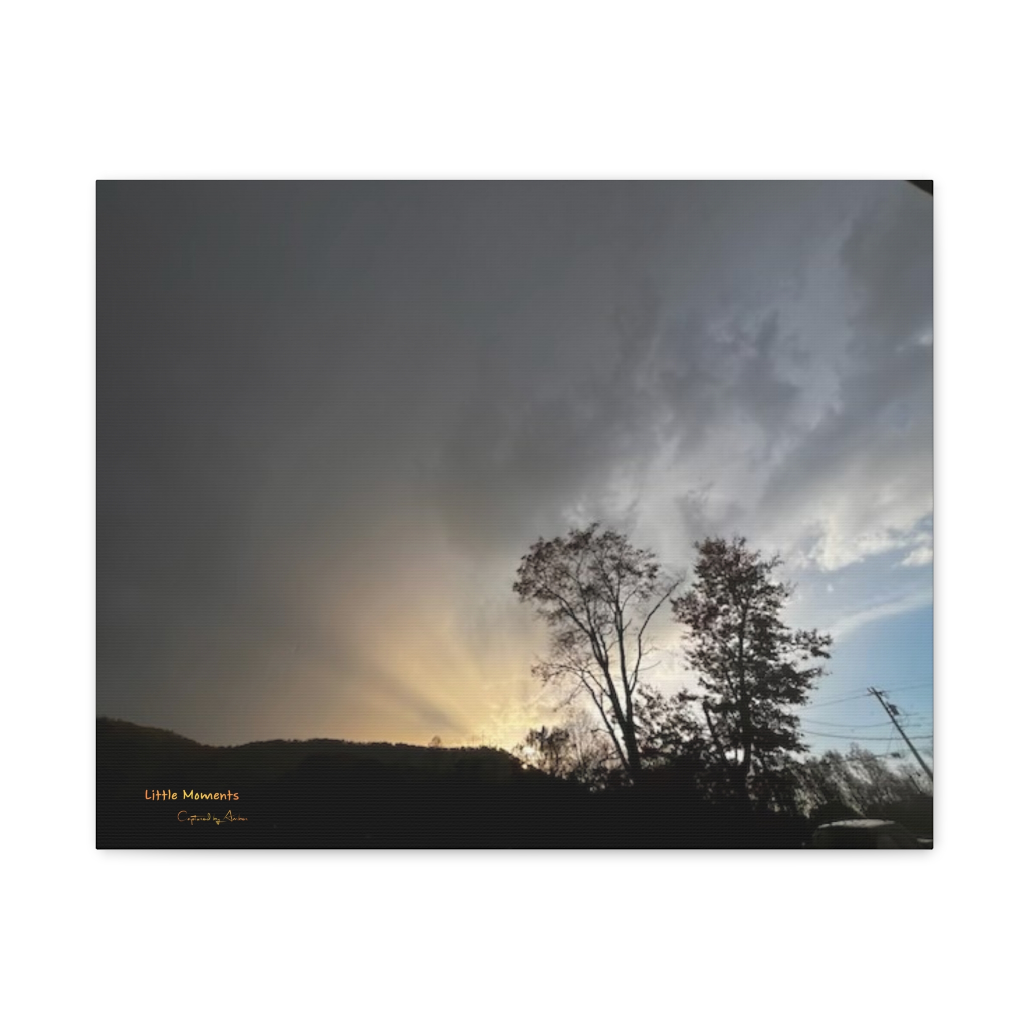 Sunset Storm Matte Canvas Print — 'Little Moments' Landscape Wall Art