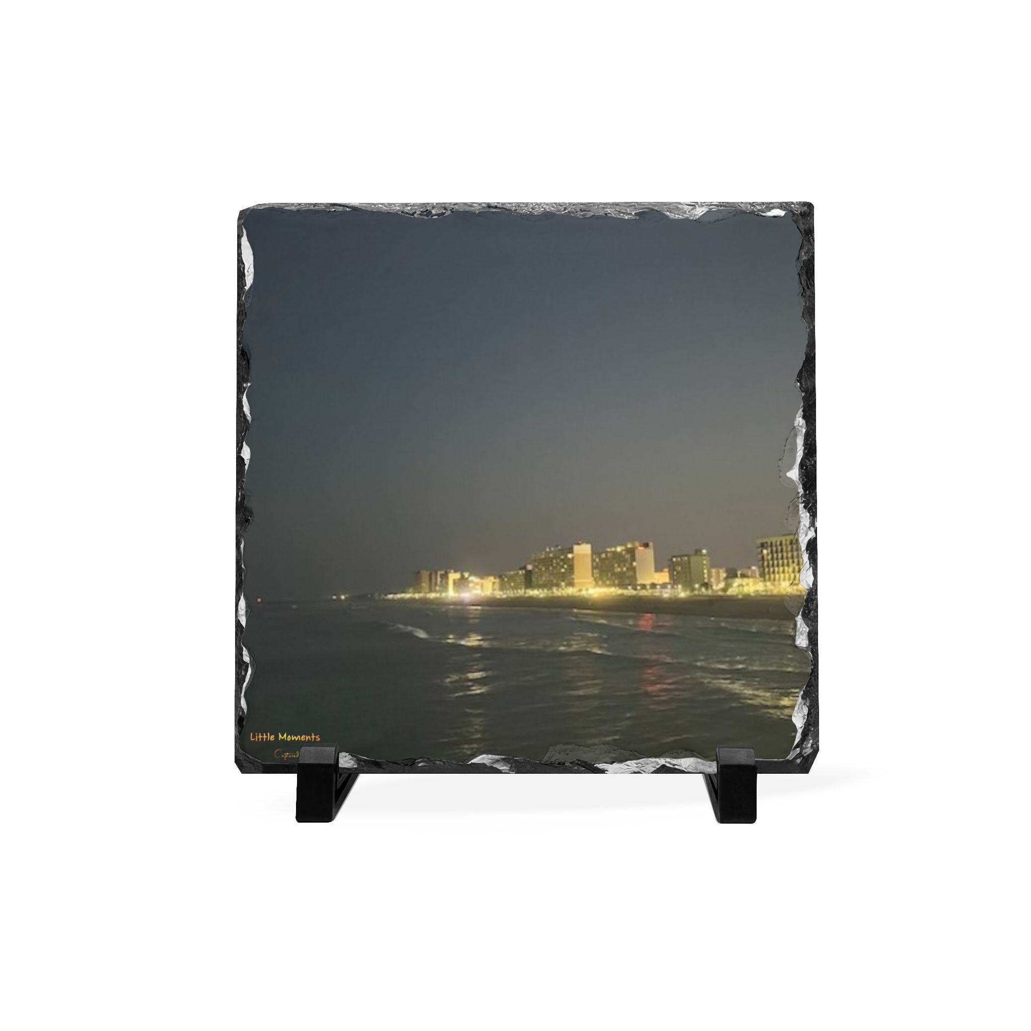 City Lights at Night Series2 — Beachfront Cityscape Desk Decor
