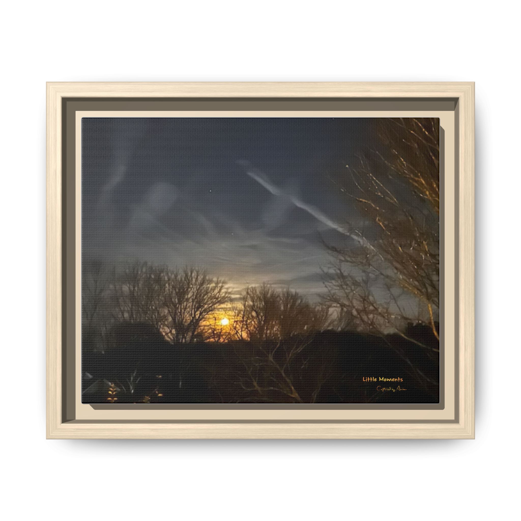 7742170037283133351_2048.jpeg Moonlit Trees Framed Matte Canvas Print — Golden Moonrise