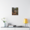 Waterwheel Waterfall Matte Canvas Print — Rustic Landscape Wall Art