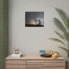 Sunset Storm Poster — Dramatic Tree Silhouette Rolled Wall Art