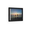 Father and Child Beach Sunset Framed Matte Canvas Print