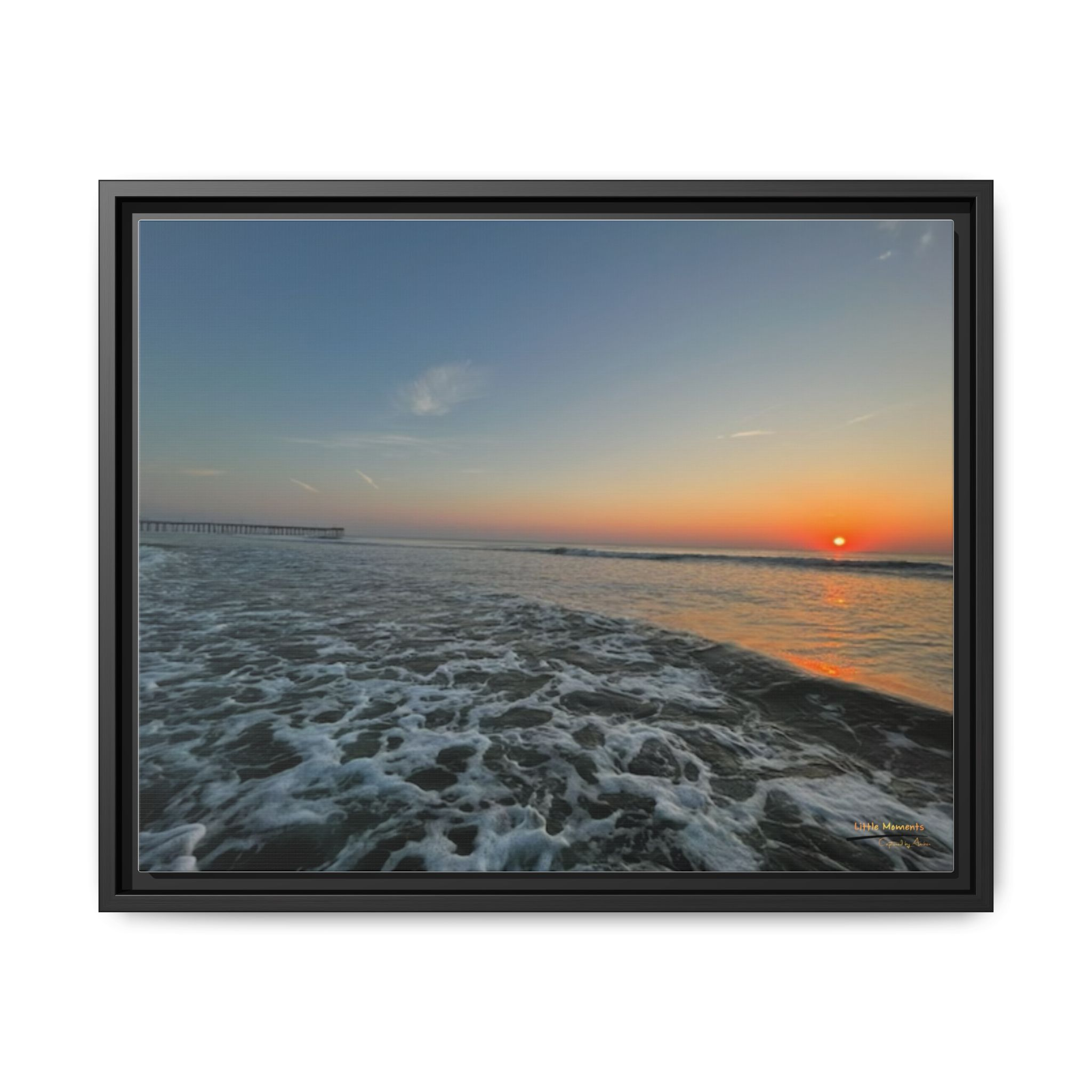 Rolling Sunset Waves Canvas Print — Ocean Waves Wall Art