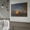 Moonlit Trees Poster — Serene Night Sky Landscape Wall Art