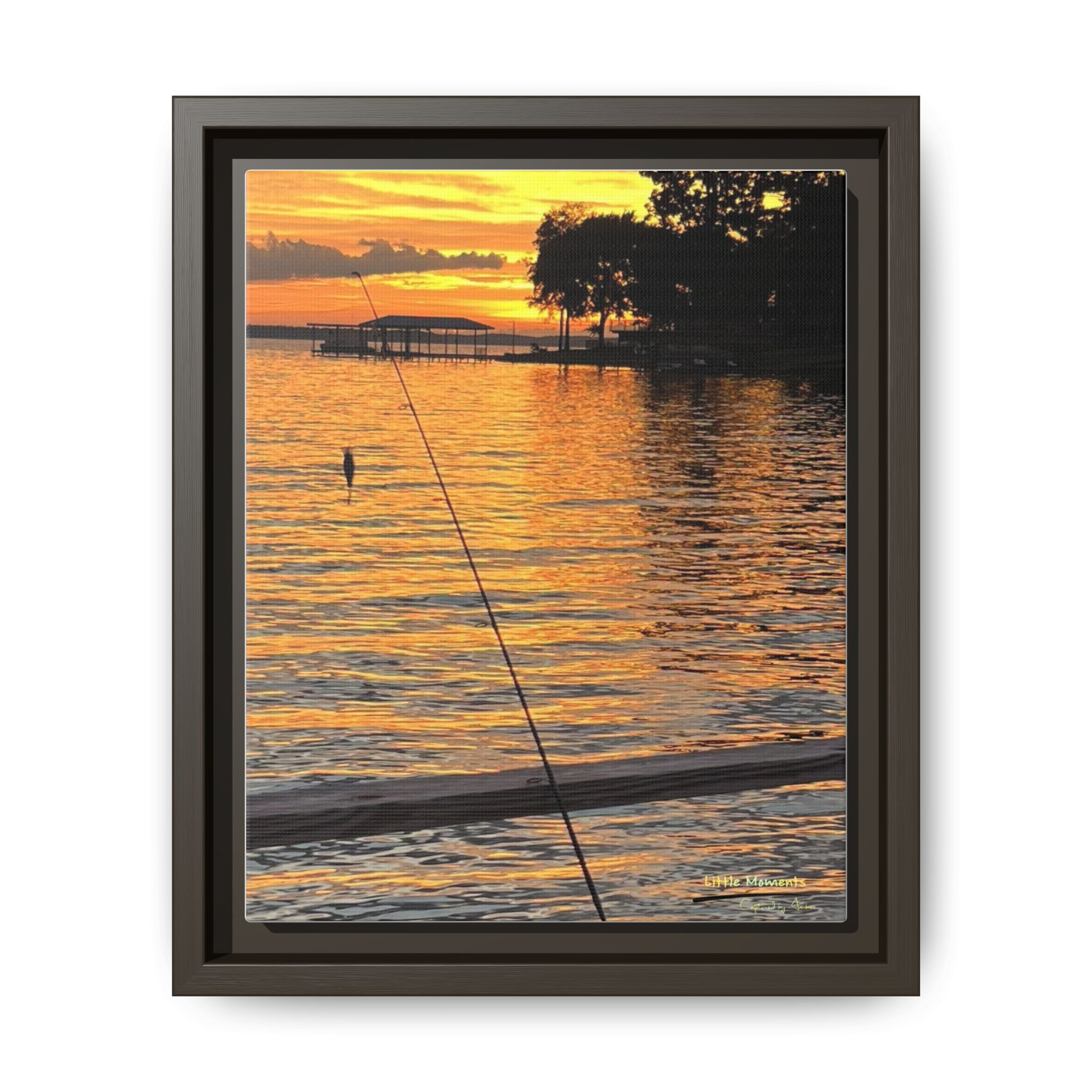 Evening Pier Matte Canvas Print — Framed Wall Art