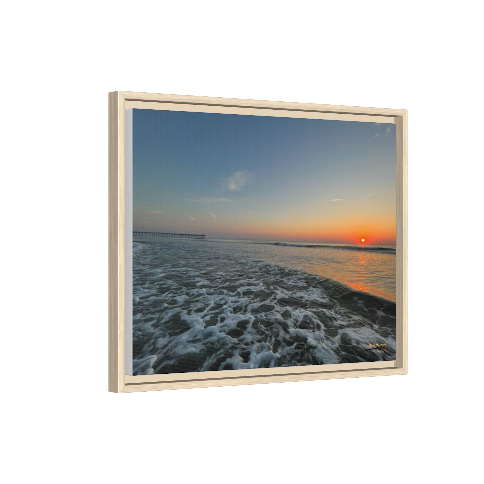 Rolling Sunset Waves Canvas Print — Ocean Waves Wall Art