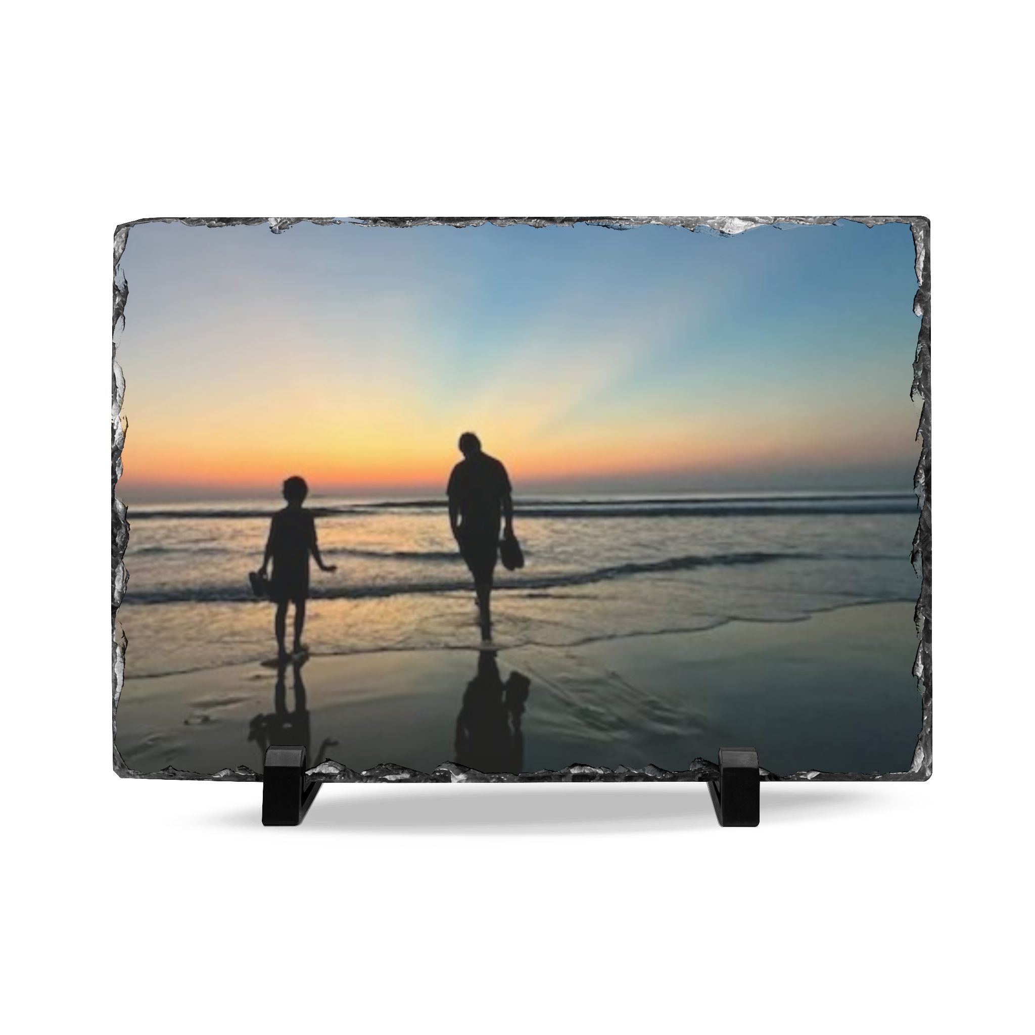 Father and Child Silhouette Photo Plaque (Father & Child)
