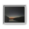 Calm Lake Sunset Matte Canvas Framed Print — Tranquil Nature Wall Art