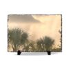 Palm Trees at Dusk Slate Desk Plaque — Tropical Sunset Photo Accent